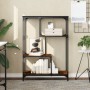 Regal aus Holzwerkstoff, geräucherte Eiche, 81 x 36 x 115 cm von , Bücherregale und Regale - Ref: Foro24-835406, Preis: 48,82...