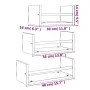 Wall shelves with bars 3 pcs engineered wood black by , Shelves and shelves - Ref: Foro24-835444, Price: 23,00 €, Discount: %