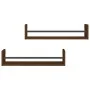 Estantes de pared con barras 2 uds marrón roble 60x16x14 cm de , Estantes y estanterías - Ref: Foro24-835438, Precio: 20,09 €...