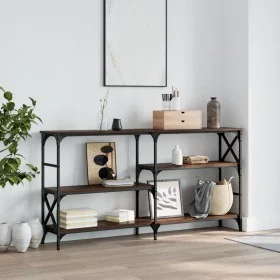 Oak brown engineered wood console table 150x29x76.5 cm by , Side tables - Ref: Foro24-835473, Price: 69,49 €, Discount: %
