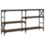 Oak brown engineered wood console table 150x29x76.5 cm by , Side tables - Ref: Foro24-835473, Price: 69,49 €, Discount: %