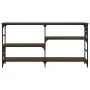 Oak brown engineered wood console table 150x29x76.5 cm by , Side tables - Ref: Foro24-835473, Price: 69,49 €, Discount: %