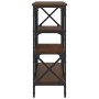 Konsolentisch aus eichenbraunem Holzwerkstoff, 150 x 29 x 76,5 cm von , Seitentische - Ref: Foro24-835473, Preis: 70,39 €, Ra...