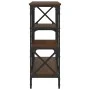 Oak brown engineered wood console table 150x29x76.5 cm by , Side tables - Ref: Foro24-835473, Price: 69,49 €, Discount: %