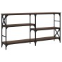 Konsolentisch aus eichenbraunem Holzwerkstoff, 150 x 29 x 76,5 cm von , Seitentische - Ref: Foro24-835473, Preis: 70,39 €, Ra...