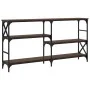 Oak brown engineered wood console table 150x29x76.5 cm by , Side tables - Ref: Foro24-835473, Price: 69,49 €, Discount: %