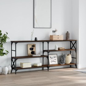 Mesa consola madera de ingeniería marrón roble 180x29x76,5 cm de , Mesas auxiliares - Ref: Foro24-835478, Precio: 78,29 €, De...