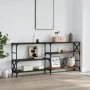 Oak brown engineered wood console table 180x29x76.5 cm by , Side tables - Ref: Foro24-835478, Price: 77,32 €, Discount: %