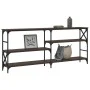 Oak brown engineered wood console table 180x29x76.5 cm by , Side tables - Ref: Foro24-835478, Price: 77,32 €, Discount: %