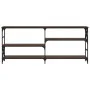 Oak brown engineered wood console table 180x29x76.5 cm by , Side tables - Ref: Foro24-835478, Price: 77,32 €, Discount: %