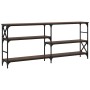 Oak brown engineered wood console table 180x29x76.5 cm by , Side tables - Ref: Foro24-835478, Price: 78,29 €, Discount: %