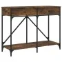 Smoked oak engineered wood console table 100x39x78.5 cm by , Side tables - Ref: Foro24-835486, Price: 63,15 €, Discount: %