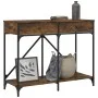 Smoked oak engineered wood console table 100x39x78.5 cm by , Side tables - Ref: Foro24-835486, Price: 63,15 €, Discount: %