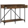 Smoked oak engineered wood console table 100x39x78.5 cm by , Side tables - Ref: Foro24-835486, Price: 63,15 €, Discount: %