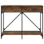 Smoked oak engineered wood console table 100x39x78.5 cm by , Side tables - Ref: Foro24-835486, Price: 63,15 €, Discount: %
