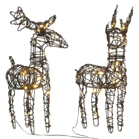 Christmas reindeer 80 LED 2 units warm white by , Christmas lights - Ref: Foro24-372168, Price: 44,61 €, Discount: %