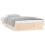 Bed frame with LED solid wood 75x190 cm by , Beds and slatted bases - Ref: Foro24-819997, Price: 113,76 €, Discount: %