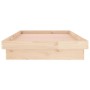 Estructura de cama con LED madera maciza 75x190 cm de , Camas y somieres - Ref: Foro24-819997, Precio: 115,23 €, Descuento: %