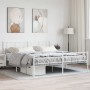Metallbettgestell mit Kopf- und Fußteil weiß 193x203 cm von , Betten und Lattenroste - Ref: Foro24-372252, Preis: 117,76 €, R...