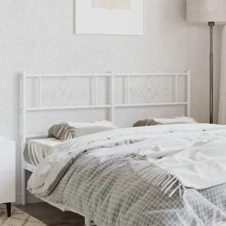 Cabecero de metal blanco 120 cm de , Cabeceros y pies de cama - Ref: Foro24-355347, Precio: 32,91 €, Descuento: %