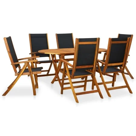 Set de comedor de jardín 7 piezas madera maciza de acacia de vidaXL, Conjuntos de jardín - Ref: Foro24-41748, Precio: 545,53 ...