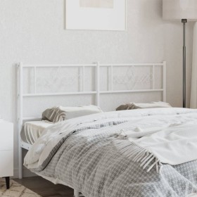 White metal headboard 160 cm by , Headboards and footboards - Ref: Foro24-355351, Price: 35,10 €, Discount: %