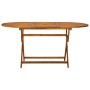 Set de comedor de jardín 7 piezas madera maciza de acacia