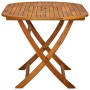 Set de comedor de jardín 7 piezas madera maciza de acacia