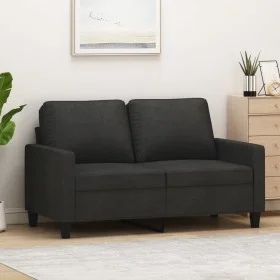 Zweiplätziges schwarzes Stoffsofa, 120 cm. von , Sofas - Ref: Foro24-359159, Preis: 244,07 €, Rabatt: %