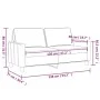 Sofá de 2 plazas de tela negro 120 cm de , Sofás - Ref: Foro24-359159, Precio: 244,25 €, Descuento: %