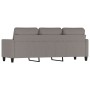 Sofá de 3 plazas de tela gris taupe 180 cm by , Sofas - Ref: Foro24-359178, Price: 316,22 €, Discount: %