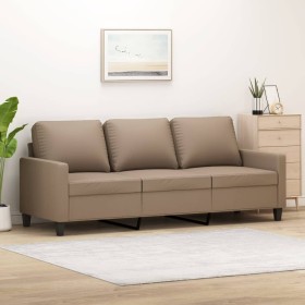Dreisitzer-Sofa aus synthetischem Capuccino-Farbe Leder, 180 cm. von , Sofas - Ref: Foro24-359146, Preis: 258,21 €, Rabatt: %