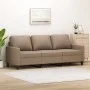 Sofá de 3 plazas de cuero sintético color capuchino 180 cm by , Sofas - Ref: Foro24-359146, Price: 254,06 €, Discount: %