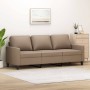 Sofá de 3 plazas de cuero sintético color capuchino 180 cm by , Sofas - Ref: Foro24-359146, Price: 258,21 €, Discount: %