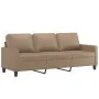 Sofá de 3 plazas de cuero sintético color capuchino 180 cm by , Sofas - Ref: Foro24-359146, Price: 254,06 €, Discount: %