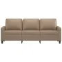 Sofá de 3 plazas de cuero sintético color capuchino 180 cm by , Sofas - Ref: Foro24-359146, Price: 254,06 €, Discount: %