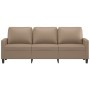 Sofá de 3 plazas de cuero sintético color capuchino 180 cm by , Sofas - Ref: Foro24-359146, Price: 258,21 €, Discount: %