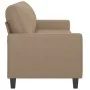 Sofá de 3 plazas de cuero sintético color capuchino 180 cm by , Sofas - Ref: Foro24-359146, Price: 254,06 €, Discount: %