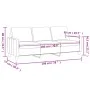 Sofá de 3 plazas de cuero sintético color capuchino 180 cm by , Sofas - Ref: Foro24-359146, Price: 254,06 €, Discount: %