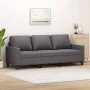 Sofá de 3 plazas de cuero sintético gris 180 cm by , Sofas - Ref: Foro24-359144, Price: 267,42 €, Discount: %