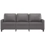 Sofá de 3 plazas de cuero sintético gris 180 cm by , Sofas - Ref: Foro24-359144, Price: 267,42 €, Discount: %