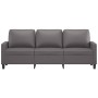 Sofá de 3 plazas de cuero sintético gris 180 cm de , Sofás - Ref: Foro24-359144, Precio: 272,92 €, Descuento: %