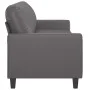 Sofá de 3 plazas de cuero sintético gris 180 cm by , Sofas - Ref: Foro24-359144, Price: 267,42 €, Discount: %