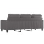 Sofá de 3 plazas de cuero sintético gris 180 cm de , Sofás - Ref: Foro24-359144, Precio: 272,92 €, Descuento: %