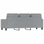 Sofá de 3 plazas de tela gris claro 180 cm by , Sofas - Ref: Foro24-359171, Price: 260,51 €, Discount: %