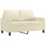 Zweisitzer-Sofa aus cremefarbenem Kunstleder, 120 cm. von , Sofas - Ref: Foro24-359133, Preis: 239,88 €, Rabatt: %