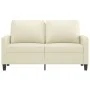 Zweisitzer-Sofa aus cremefarbenem Kunstleder, 120 cm. von , Sofas - Ref: Foro24-359133, Preis: 239,88 €, Rabatt: %