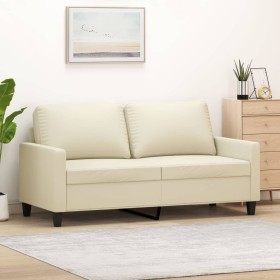 Zweisitziges Kunstledersofa in Cremefarbe, 140 cm. von , Sofas - Ref: Foro24-359138, Preis: 210,99 €, Rabatt: %