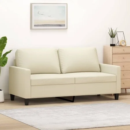 Sofá de 2 plazas de cuero sintético color crema 140 cm by , Sofas - Ref: Foro24-359138, Price: 207,77 €, Discount: %
