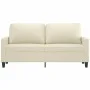 Sofá de 2 plazas de cuero sintético color crema 140 cm by , Sofas - Ref: Foro24-359138, Price: 207,77 €, Discount: %